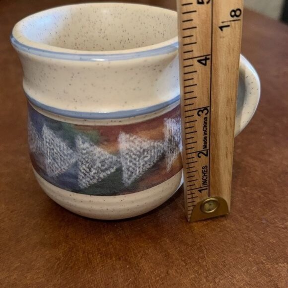 Vintage Horizon Treasure Craft Ceramic Mug With Geometric Design - Picture 5 of 6